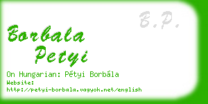 borbala petyi business card