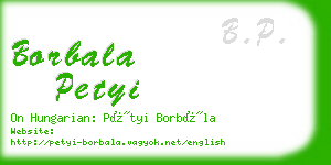 borbala petyi business card